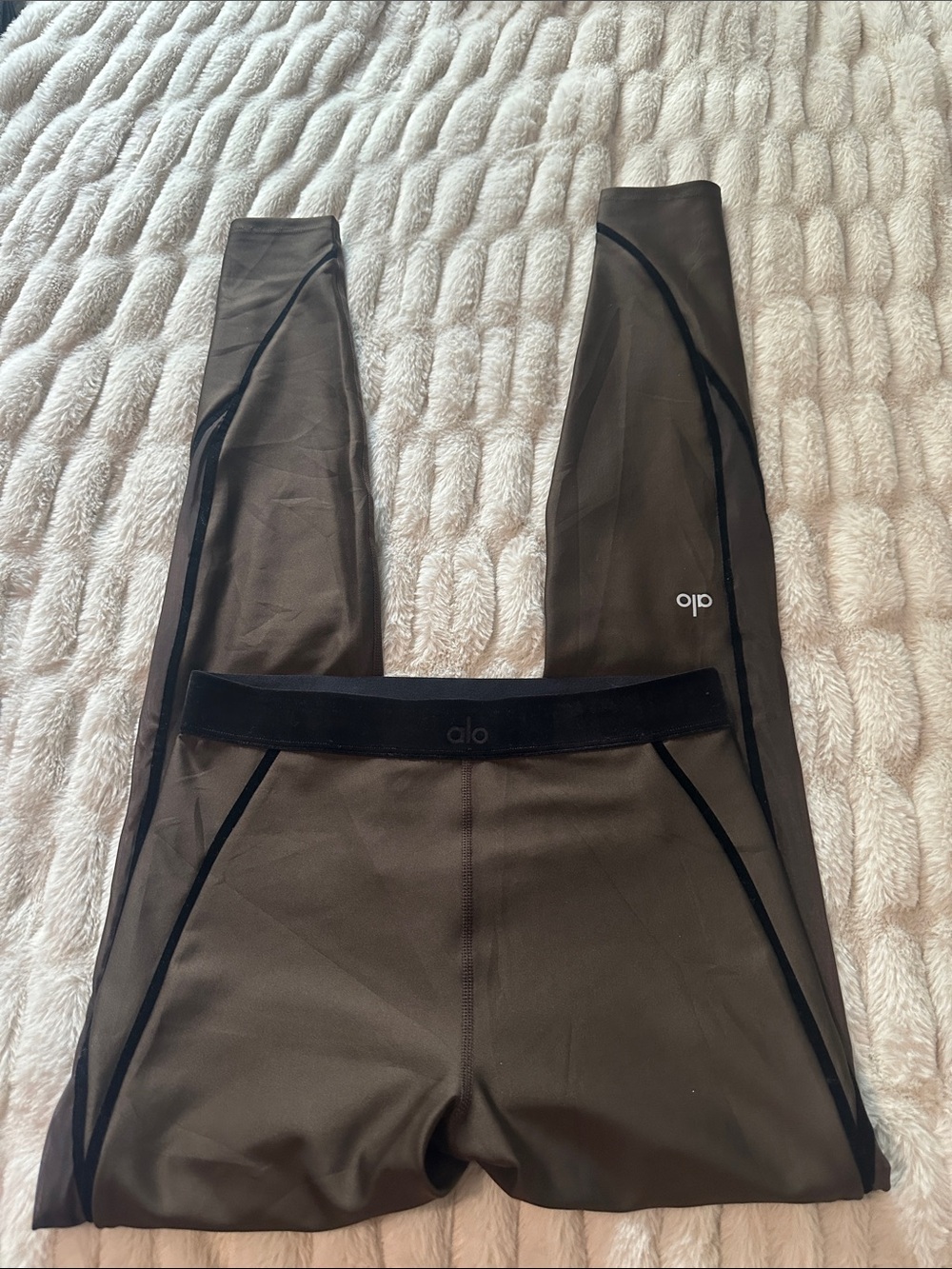 ALO Yoga Black Brown High-Rise Leggings size Small